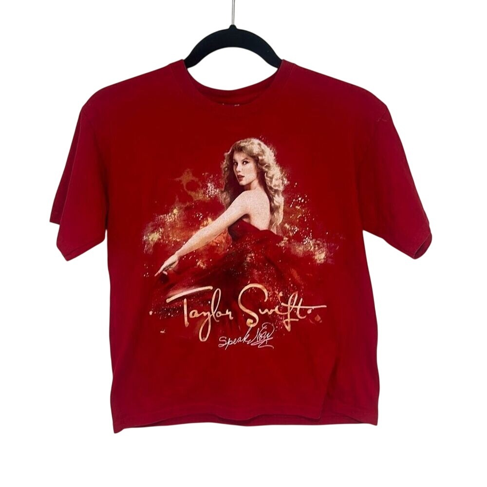 Gildan Youth Red Taylor Swift 2011 Speak Now Concert Tour Graphic T-Shirt Medium